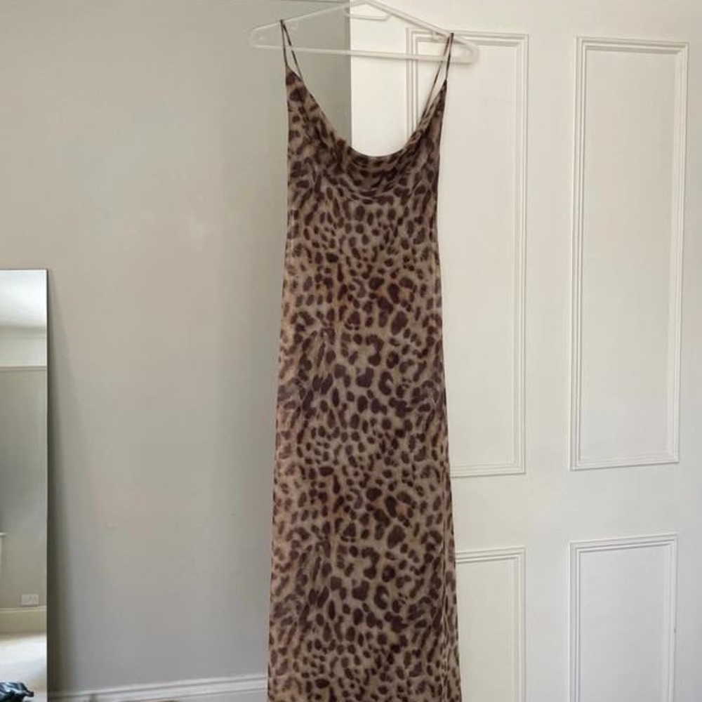 Leopard Print Slip Dress